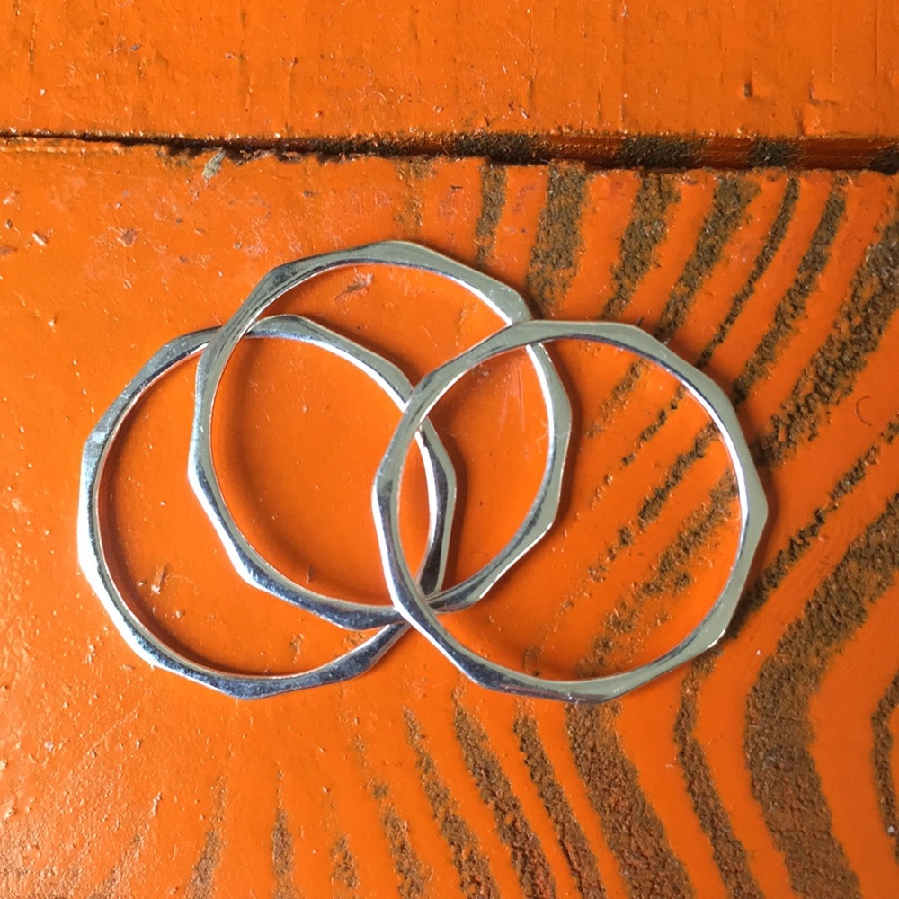 3 solid 925 stacking rings - Picture 3 of 7